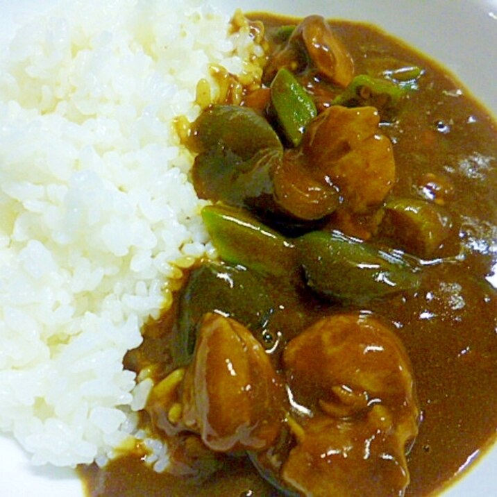 フライパンで簡単♪とりもも肉と夏野菜のカレー